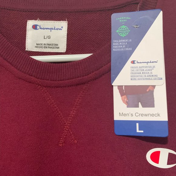 New Champion Sweater Size L Maroon - Picture 3 of 5